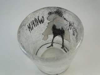 Antique German Musterschultz Ludwig Hohlwein Glass Beaker Tumbler Man 