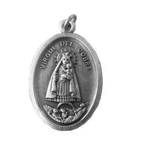  Virgin Del Cobre Medal Pray for Us 20 Steel Chain with 