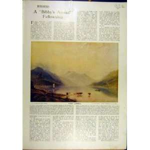  1918 Fielding Loch Lomond Landscape Hope Watts Print