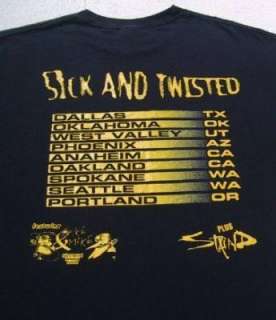 KORN sick and twisted tour XL concert T SHIRT staind  