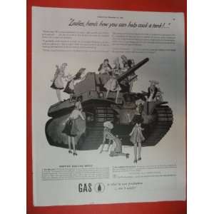  American Gas Association Print Ad. Orinigal 1943 Vintage 