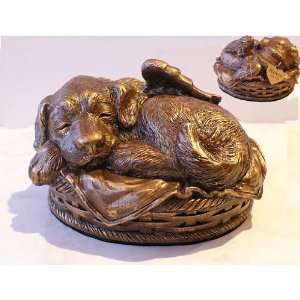  Dog Urn in Cold Cast Bronze