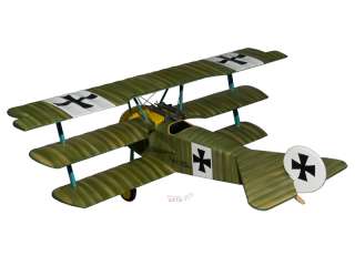 Fokker DR.1 Triplane Werner Voss Wood Airplane Model  