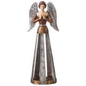   Bronze and Silver Santos Angel Christmas Figure