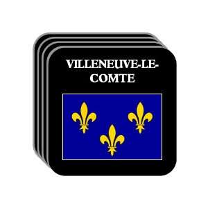 Ile de France   VILLENEUVE LE COMTE Set of 4 Mini Mousepad Coasters