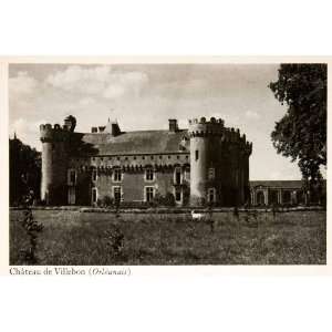  1944 Photogravure Chateau Castle Villebon Eure Loir France 