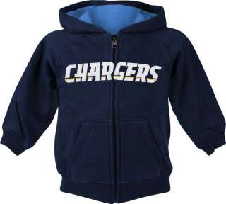 San Diego Chargers Youth Sportsman Full Zip Fleece Hooded Sweatshirt 
