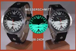 German ARISTO Messerschmitt ME 108 24DR Pilot Watch  24 hours Clock