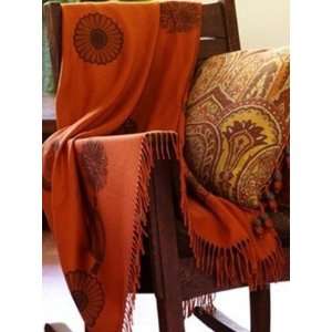  Anichini Kyoto Throw Orange/paprika