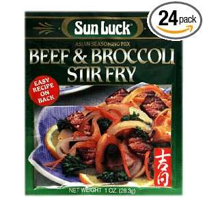 Sun Luck Beef & Broccoli Mix, 1 Ounce Packet (Pack of 24)  