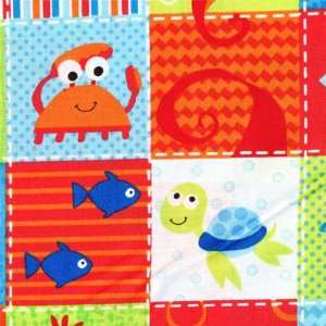 Sea Babies quilt fabric by Timeless Treasures, blocks of sea animals 