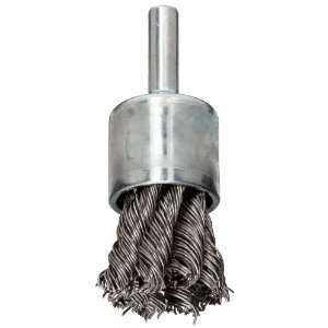 Weiler Wire End Brush, Hollow End, Round Shank, Stainless Steel 302 