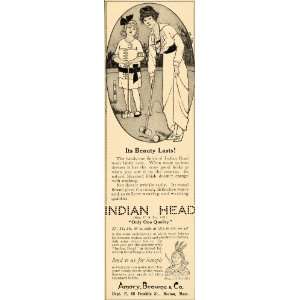   Ad Indian Head Amory Browne Fabric Selvage Clothes   Original Print Ad