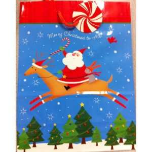  Christmas Gift Bag   Santa on Reindeer Health & Personal 