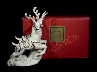 Lenox China PRANCER & VIXEN Dash Away All Christmas Reindeer w/ Repair 