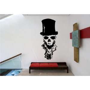  Skull Cylinder Stovepipe Hat Skeleton Wall Mural Vinyl Art 