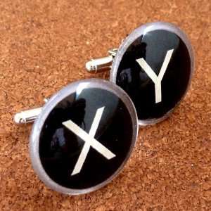 Steampunk Victorian typewriter key letter CUFFLINKS cuff links