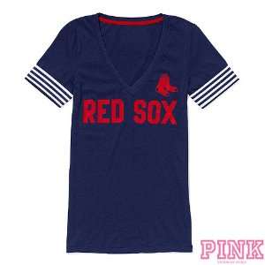  Boston Red Sox Victorias Secret PINKï¿½ V Neck Half 