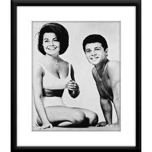  Frankie Avalon & Annette Funicello Framed And Matted 8x10 