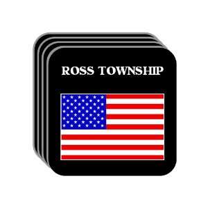  US Flag   Ross Township, Pennsylvania (PA) Set of 4 Mini 