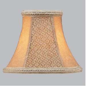  Livex S120 Chandelier Shade in Tan Suede Bell Clip,