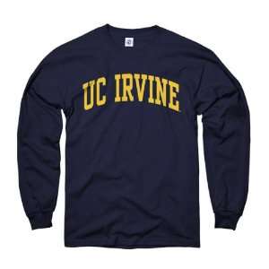  UC Irvine Anteaters Navy Arch Long Sleeve T Shirt Sports 