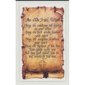   on Your Brow Holy Card Scroll Design Laminated New 