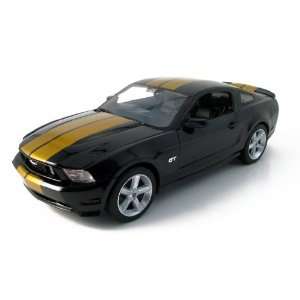  2010 Ford Mustang GT 118 Scale (Black/Gold Stripes) Toys 