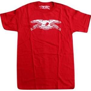  Anti Hero T Shirt Basic Eagle [Large] Cardinal/White 
