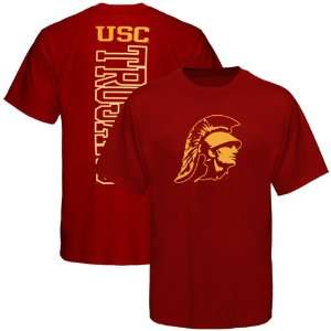  USC Trojans Cardinal Big Vert T shirt (Large)