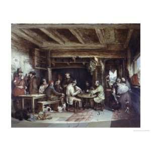 News from India Tavern Scene Giclee Poster Print by Alfred W. Elmore 