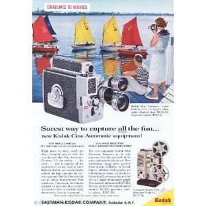    1959 Kodak Cine Automatic Sailing Boat Vintage Ad 