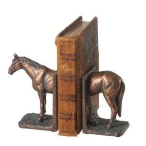  Antique Bronze Horse Bookend Pair