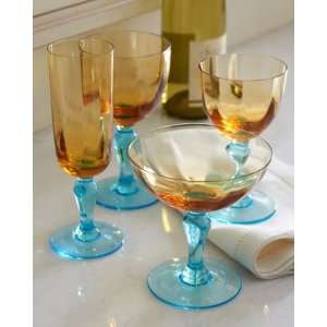  Four Romantique Water Goblets