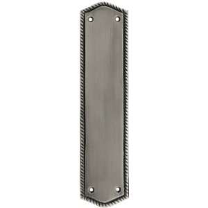    10 1/2 Rope Push Plate In Antique Pewter.