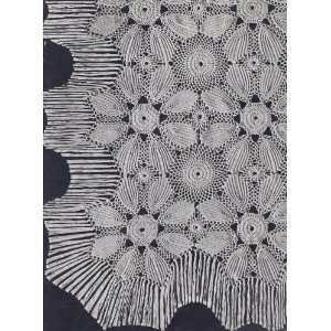 Vintage Crochet PATTERN to make   Motif Bedspread Sunburst Leaf. NOT a 