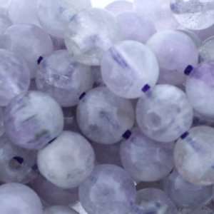  Beads   Light Amethyst  Round with Three Holes   Plain 