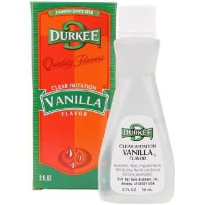 Durkee Vanilla Flavor, Clear Imitation, 2 Ounce (Pack of 12)  