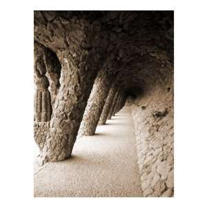  Antoni Gaudis inclined columns at Park Güell Stretched 