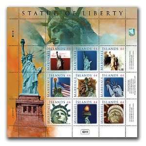 Marshall Islands Mint Stamp Statue of Liberty Sheetlet of 9