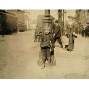  1912 child labor photo Johnnie Garvin, 7 yrs. Old newsie 