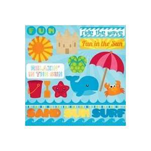  ANW Summertime Cardstock Stickers 12x12 beach 5 Pack 
