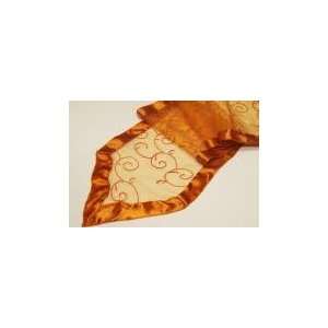  Wholesale wedding Embroidery Runner   Burnt Orange