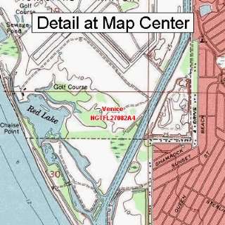 USGS Topographic Quadrangle Map   Venice, Florida (Folded/Waterproof)