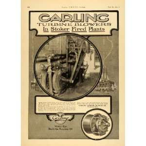   Ad Carling Turbine Blower Stoker Plants Worcester   Original Print Ad
