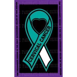 Cervical Cancer Ribbon Decal 8 X 14