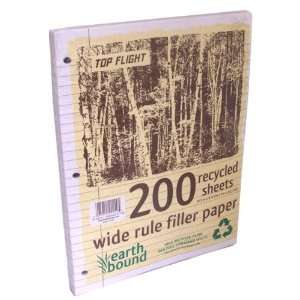    Top Flight 200 Ct Wide Ruled Filler Paper Recycled Electronics