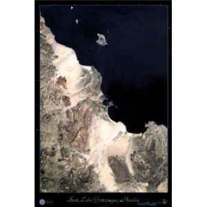 com Laminated San Luis Gonzaga, Baja California, Mexico satellite map 