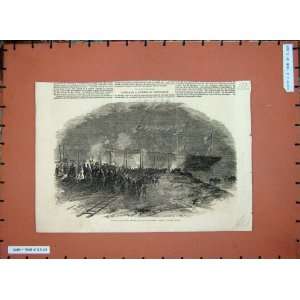   1855 Torchlight Launch Iron Screw Steamer Ship Azoff