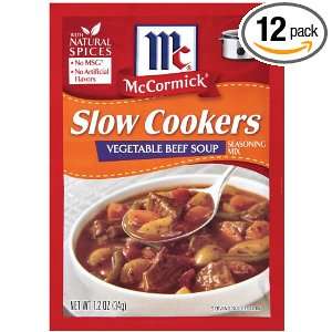 McCormick Vegetable Beef Slow Cooker Soup, 1.2 Ounce (Pack of 12 